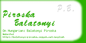 piroska balatonyi business card